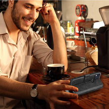 Laden Sie das Bild in den Galerie-Viewer, LeYi Hülle für Xiaomi Redmi 9C / 9C PU Leder Handyhülle Stoßfest Wallet Etui Magnet Schutzhülle Tasche Slim Silikon Soft Cover Bumper TPU Case für Handy Redmi 9C Matt Schwarz