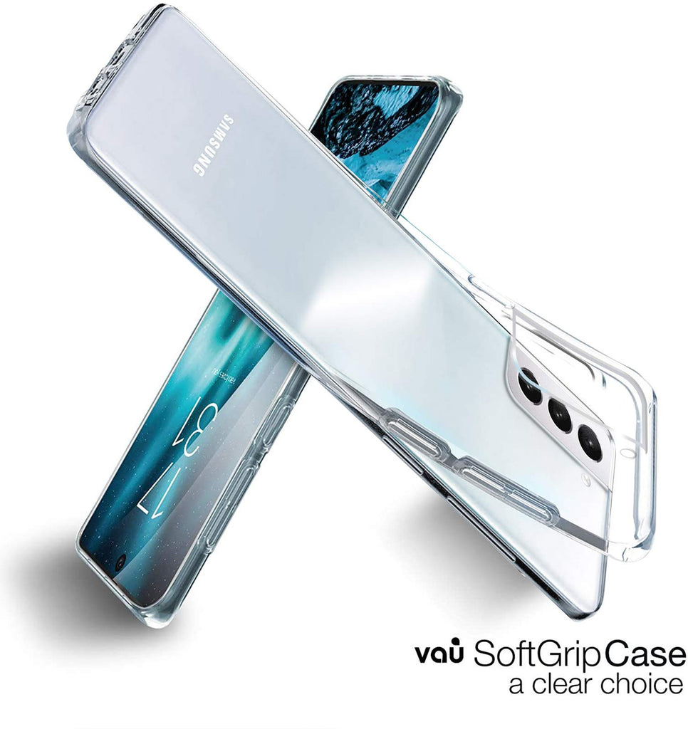 vau SoftGrip Case kompatibel mit Samsung Galaxy S21 Plus (6.7") – Hülle weich dünn transparent durchsichtig klar Handyhülle aus Silikon