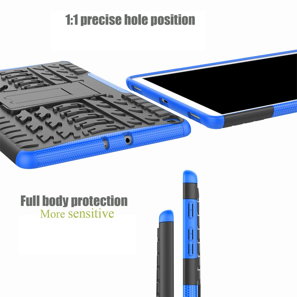 HoYiXi Samsung Galaxy Tab A 10.1 2019 Tablette Hülle Stoßfeste Doppelte Schutzhülle mit Ständer Anti-Drop Cover Case für Samsung Galaxy Tab A 10.1 T510/T515 2019 - schwarz