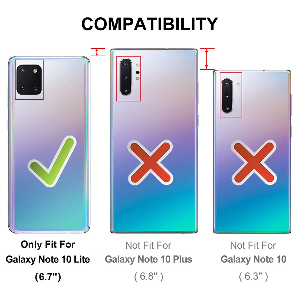 HOOMIL Handyhülle für Samsung Galaxy Note 10 Lite Hülle, Premium Leder Flip Schutzhülle für Samsung Galaxy Note 10 Lite Tasche - Schwarz