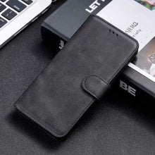 Laden Sie das Bild in den Galerie-Viewer, LINER Hülle für Oppo A74 5G / Oppo A54 5G, Handyhülle mit Kartenfächer Premium PU Leder Flip Case Magnetverschluss Standfunktion Stoßfest Schutzhülle für Oppo A74 5G / Oppo A54 5G - Schwarz