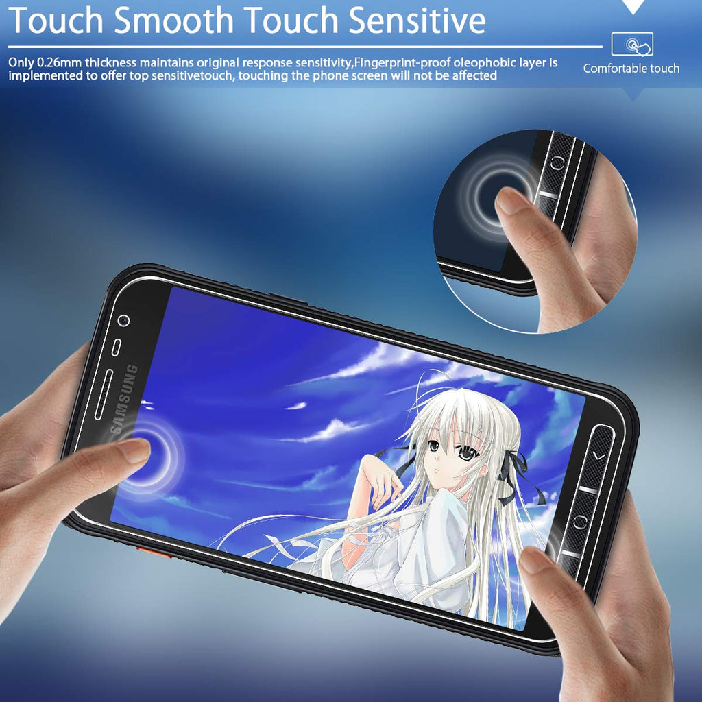 GEEMEE für Samsung Galaxy Xcover 4S/ 4 Panzerglas Schutzfolie Displayschutzfolie, 9H Filmhärte Gehärtetem Schutzglas Hohe Empfindlichkeit Panzerglas Displayschutzfolie (Transparent)
