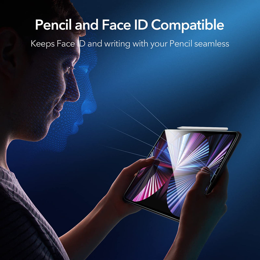 ESR Display schutzfolie kompatibel mit iPad Pro 11 2021/2020/2018 und iPad Air 4 2020, mit kratzresistenter HD Klarheit, Panzerglas mit Montagerahmen