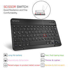 Laden Sie das Bild in den Galerie-Viewer, Fintie Tastatur Hülle für Samsung Galaxy Tab S6 10.5 2019 (Kompatibel mit S Pen kabelloser Ladefunktion) - Ultradünn Keyboard Case mit magnetisch Abnehmbarer drahtloser Deutscher Tastatur, Schwarz