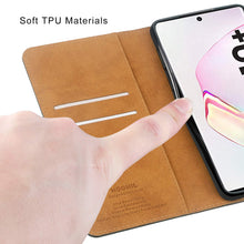 Laden Sie das Bild in den Galerie-Viewer, HOOMIL Handyhülle für Samsung Galaxy Note 10+ Plus Hülle, Premium PU Leder Flip Schutzhülle für Samsung Galaxy Note 10+ Plus Tasche, Schwarz