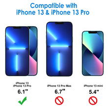 Laden Sie das Bild in den Galerie-Viewer, JETech Schutzfolie Kompatibel mit iPhone 13/13 Pro 6,1 Zoll, Gehärtetem Glas Panzerglas mit Einfaches Installationswerkzeug, 2 Stück