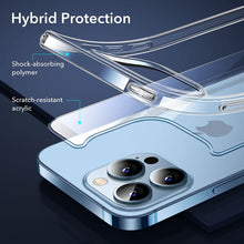 Laden Sie das Bild in den Galerie-Viewer, ESR dünne Silikon Hülle kompatibel mit iPhone 13 Pro, transparentes Hybrid Case, kratzresistente Rückseite, griffiger Schutzrahmen, Klar