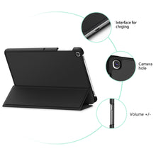 Laden Sie das Bild in den Galerie-Viewer, IVSO Samsung Galaxy Tab S5e Hülle, Galaxy Tab S5e Schutzhülle, Samsung Tab S5e Case, Hochwertiges PU mit Standfunktion Geeignet für Samsung Galaxy Tab S5e T720/T725 10.5 Zoll, Schwarz
