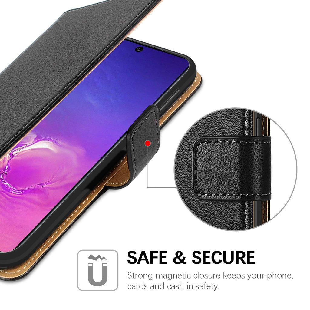 HOOMIL Handyhülle für Samsung Galaxy S10 Lite Hülle, Premium Leder Flip Schutzhülle für Samsung Galaxy S10 Lite Tasche - Schwarz
