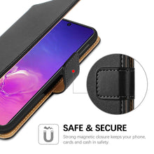 Laden Sie das Bild in den Galerie-Viewer, HOOMIL Handyhülle für Samsung Galaxy S10 Lite Hülle, Premium Leder Flip Schutzhülle für Samsung Galaxy S10 Lite Tasche - Schwarz