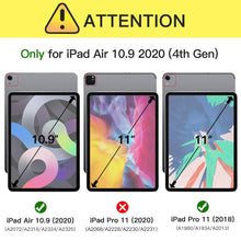 Laden Sie das Bild in den Galerie-Viewer, ZtotopCase Hülle für iPad Air 4 10.9 2020, Robuste Stoßfeste Magnetisch Schutzhülle, mit Mehrfachwinkel, Stifthalter, für iPad Air 4 10,9 Zoll 2020, Schwarz, ZTPC-iPad 10.8 DJD Black-us_SML