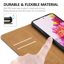 Laden Sie das Bild in den Galerie-Viewer, HOOMIL für Samsung Galaxy S20 FE Hülle, Premium Leder Flip Case Handyhülle für Samsung S20 FE Hülle (Schwarz)
