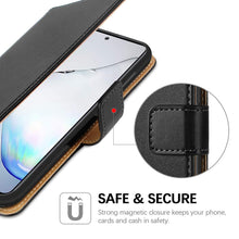 Laden Sie das Bild in den Galerie-Viewer, HOOMIL Handyhülle für Samsung Galaxy Note 10 Lite Hülle, Premium Leder Flip Schutzhülle für Samsung Galaxy Note 10 Lite Tasche - Schwarz