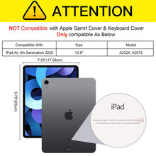 Laden Sie das Bild in den Galerie-Viewer, HBorna Silikon Hülle für 10.9" iPad Air 4th Generation (2020), Ultradünne Klare Weiche TPU Cover für das iPad Air 4 10.9 Zoll (Modell: A2324/ A2072), Transparent