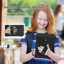 Laden Sie das Bild in den Galerie-Viewer, BRAECN Hülle für Samsung Galaxy Tab Active 3 8.0, Stoßfeste Robuste Tragbare Hülle mit 360° Drehbarem Ständer, Handgurt, Stifthalter und Schultergurt SM-T570/SM-T575/SM-T575N-Schwarz