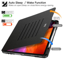 Laden Sie das Bild in den Galerie-Viewer, ZtotopCases Mehrfachwinkel Hülle für iPad 12.9 5th Gen 2021/,magnetisch Schutzhülle mit Stifthalter,Stoßfest Sturzfest Hülle,Automatischem Schlaf/Aufwach, für iPad Pro 12,9 Zoll 2021, Schwarz