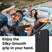 Laden Sie das Bild in den Galerie-Viewer, elago Liquid Silicone Case Kompatibel mit iPhone 12 Hülle & Kompatibel mit iPhone 12 Pro Hülle (6,1"), Hochwertiges Silikon, Rundumschutz Handyhülle : 3-Layer Struktur Schutzhülle (Schwarz)