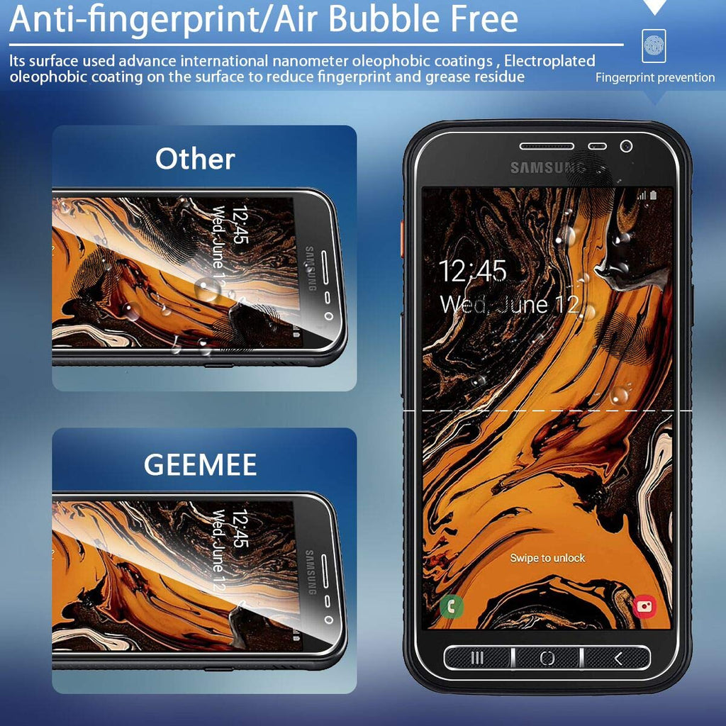GEEMEE für Samsung Galaxy Xcover 4S/ 4 Panzerglas Schutzfolie Displayschutzfolie, 9H Filmhärte Gehärtetem Schutzglas Hohe Empfindlichkeit Panzerglas Displayschutzfolie (Transparent)