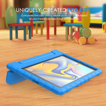 Laden Sie das Bild in den Galerie-Viewer, MoKo Hülle für Samsung Galaxy Tab A 10.5", Superleicht Eva Stoßfest Kinderfreundlich Schutzhülle mit umwandelbarer Handgriff und Standfunktion für Galaxy Tab A 10.5" (SM-T590 and SM-T595) 2018 - Blau