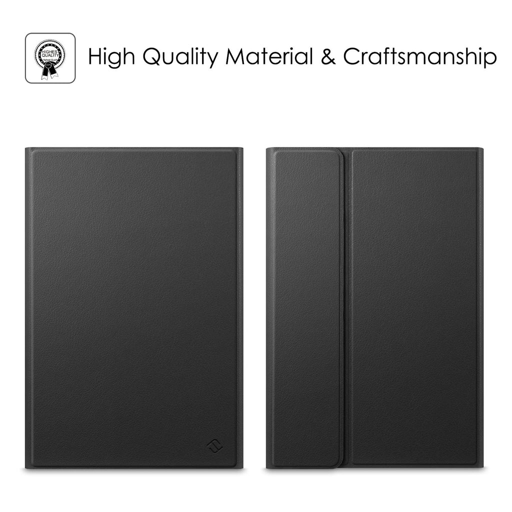 Fintie Tastatur Hülle für Samsung Galaxy Tab S6 10.5 2019 (Kompatibel mit S Pen kabelloser Ladefunktion) - Ultradünn Keyboard Case mit magnetisch Abnehmbarer drahtloser Deutscher Tastatur, Schwarz