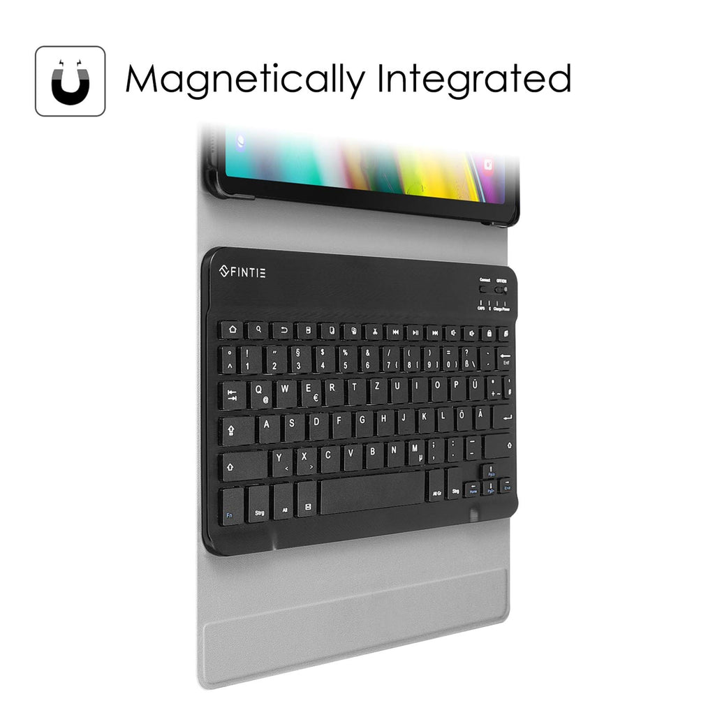 Fintie Tastatur Hülle für Samsung Galaxy Tab S5e 10.5 SM-T720/T725 2019 Tablet-PC - Ultradünn leicht Schutzhülle mit magnetisch Abnehmbarer drahtloser Deutscher Bluetooth Tastatur, Schwarz