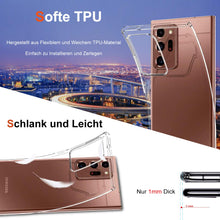 Laden Sie das Bild in den Galerie-Viewer, Eiselen Hülle Kompatibel mit Samsung Note 20 Ultra 5G, Anti Gelb, Kratzfest, Stoßfest TPU Bumper Handyhülle, Transparent Silikon Handyhülle Durchsichtige Schutzhülle für Samsung Note 20 Ultra