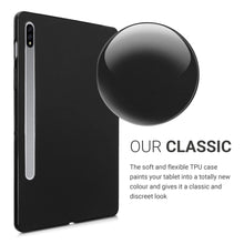 Laden Sie das Bild in den Galerie-Viewer, kwmobile Hülle kompatibel mit Samsung Galaxy Tab S7 - Silikon Tablet Cover Case Schutzhülle Schwarz matt