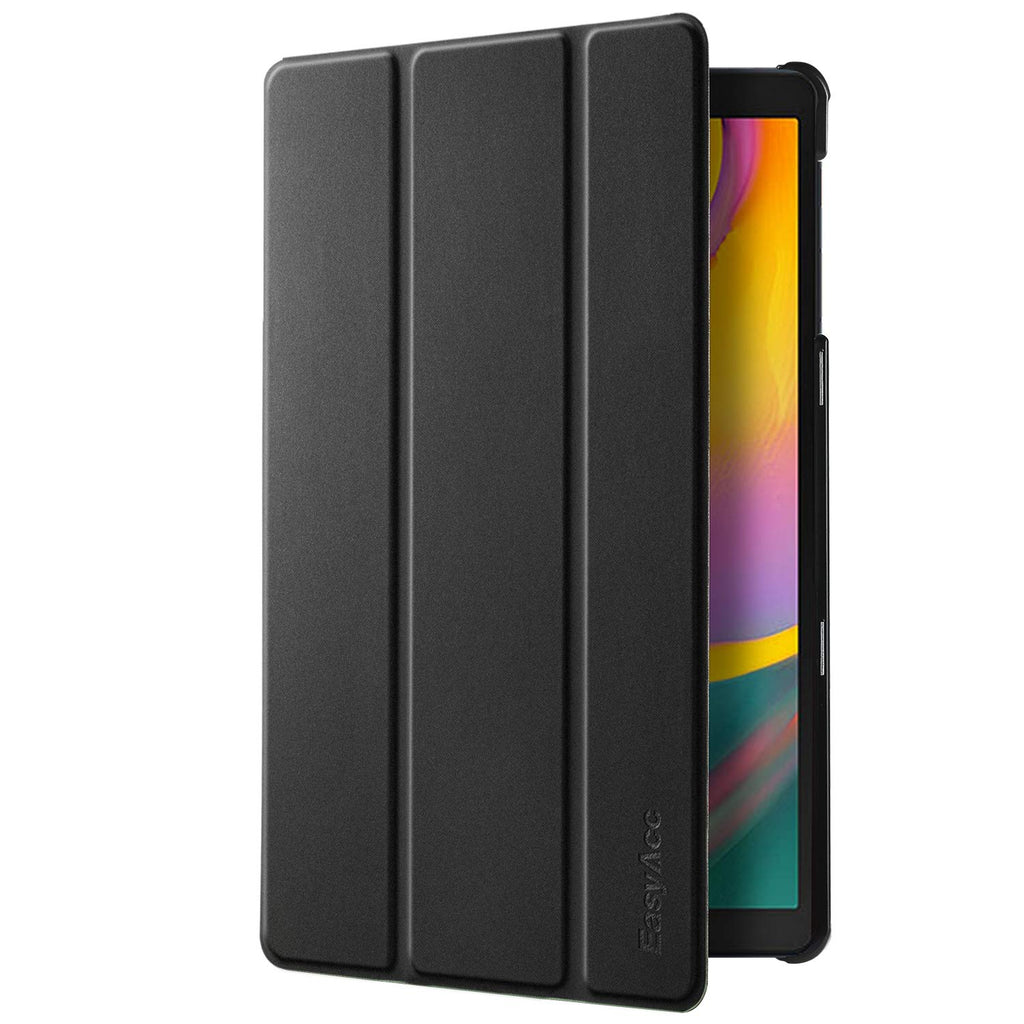 EasyAcc Hülle Kompatibel mit Samsung Galaxy Tab A 10.1 2019 T510/T515 - Ultra Dünn mit Standfunktion Slim PU Leder Smart Schutzhülle Kompatibel mit Samsung Galaxy Tab A 10.1 Zoll 2019, Schwarz