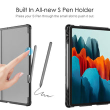 Laden Sie das Bild in den Galerie-Viewer, Fintie Tastatur Hülle für Samsung Galaxy Tab S7 11 Zoll 2020 SM-T870 / SM-T875 Tablet-PC, Ultradünn leicht Schutzhülle mit magnetisch Abnehmbarer drahtloser Deutscher Bluetooth Tastatur, Schwarz