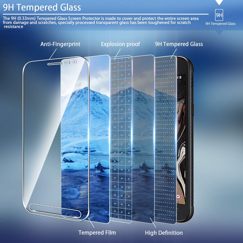 GEEMEE für Samsung Galaxy Xcover 4S/ 4 Panzerglas Schutzfolie Displayschutzfolie, 9H Filmhärte Gehärtetem Schutzglas Hohe Empfindlichkeit Panzerglas Displayschutzfolie (Transparent)