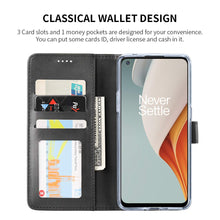 Laden Sie das Bild in den Galerie-Viewer, Cresee für OnePlus Nord N100 Hülle, PU Leder Handyhülle mit 3 Kartenfächer, Schutzhülle Case Tasche Magnetverschluss Flip Cover Stoßfest für Nord N100 (Schwarz)