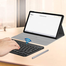 Laden Sie das Bild in den Galerie-Viewer, Fintie Tastatur Hülle für Samsung Galaxy Tab S6 10.5 2019 (Kompatibel mit S Pen kabelloser Ladefunktion) - Ultradünn Keyboard Case mit magnetisch Abnehmbarer drahtloser Deutscher Tastatur, Schwarz