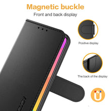 Laden Sie das Bild in den Galerie-Viewer, FMPCUON Handyhülle Kompatibel mit Samsung Galaxy S10 Plus Hülle Leder PU Leder Tasche,Flip Case Lederhülle Handyhülle Etui Handytasche Schutzhülle für Galaxy S10 Plus,Schwarz