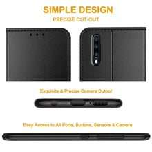 Laden Sie das Bild in den Galerie-Viewer, FMPCUON Handyhülle Kompatibel mit Samsung Galaxy S10 Plus Hülle Leder PU Leder Tasche,Flip Case Lederhülle Handyhülle Etui Handytasche Schutzhülle für Galaxy S10 Plus,Schwarz