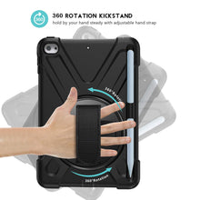 Laden Sie das Bild in den Galerie-Viewer, ProCase Hülle iPad Mini 5 th Gen/Mini 4 2015 Rundum Handschlaufe Case, Robust Heavy Duty Stoßfest Hybrid Full Body Schutzhülle Cover, mit 360°Drehständer und verstellbar Riemen Schultergurt –Schwarz