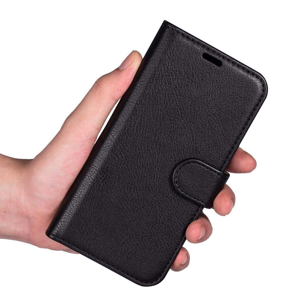 Case Collection Hochwertige Leder hülle für OnePlus Nord N10 5G Hülle (6,49") mit Kreditkarten, Geldfächern und Standfunktion für OnePlus Nord N10 5G Hülle