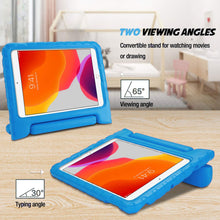 Laden Sie das Bild in den Galerie-Viewer, ProCase Kinder Hülle mit Kickstand für iPad 10.2" 2020 2019 / iPad Pro 10.5"/ iPad Air 3, Ultra Leicht Stoßfest Robust Kind Schutzhülle Umwandelbar Handgriff Handle Standfunktion -Blau