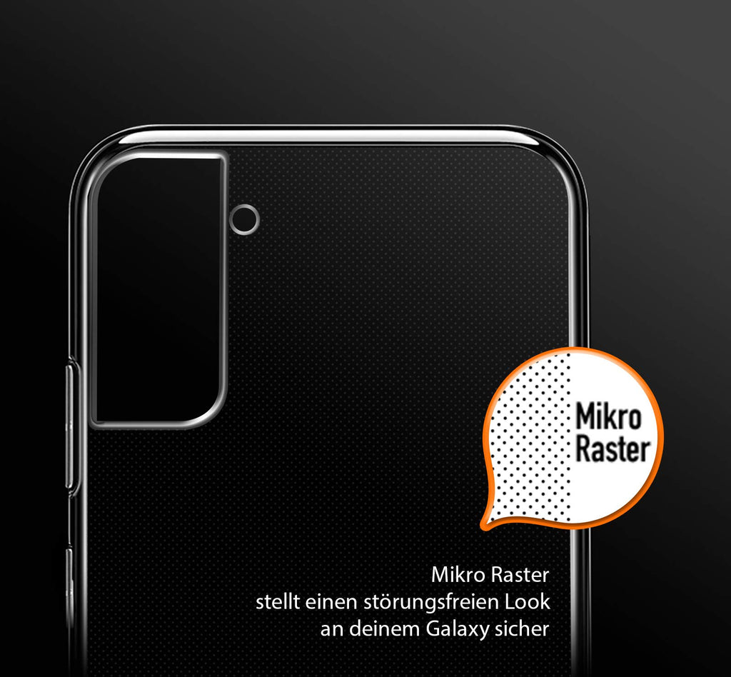 vau SoftGrip Case kompatibel mit Samsung Galaxy S21 Plus (6.7") – Hülle weich dünn transparent durchsichtig klar Handyhülle aus Silikon