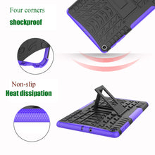 Laden Sie das Bild in den Galerie-Viewer, HoYiXi Samsung Galaxy Tab A 10.1 2019 Tablette Hülle Stoßfeste Doppelte Schutzhülle mit Ständer Anti-Drop Cover Case für Samsung Galaxy Tab A 10.1 T510/T515 2019 - schwarz