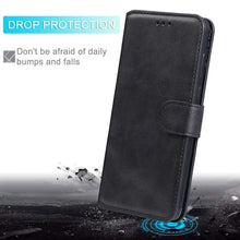 Laden Sie das Bild in den Galerie-Viewer, LINER Hülle für Oppo A74 5G / Oppo A54 5G, Handyhülle mit Kartenfächer Premium PU Leder Flip Case Magnetverschluss Standfunktion Stoßfest Schutzhülle für Oppo A74 5G / Oppo A54 5G - Schwarz