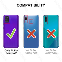 Laden Sie das Bild in den Galerie-Viewer, HOOMIL Handyhülle für Samsung Galaxy A31 Hülle, Premium PU Leder Flip Case Schutzhülle für Samsung Galaxy A31 Tasche, Schwarz