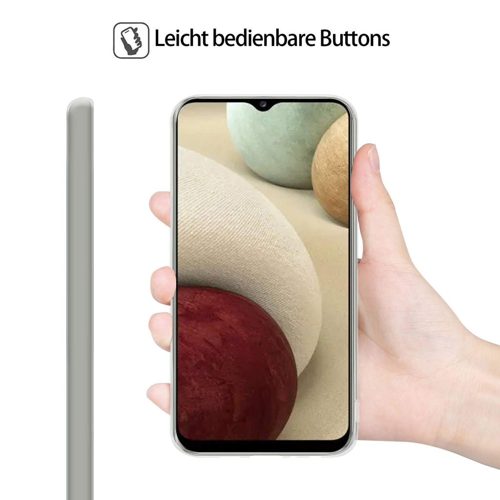 HSP Transparente Hülle kompatibel mit Samsung Galaxy M12 / A 12 | Premium TPU Silikon Case | Kratzfest Stoßfest Klar | Microdot Handyhülle | Passgenaue, weiche, durchsichtige Schutzhülle