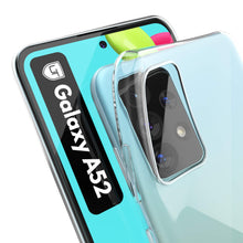 Laden Sie das Bild in den Galerie-Viewer, UTECTION Silikonhülle für Samsung Galaxy A52 - Kein Vergilben, durchsichtige Hülle - Ultra Clear Flex Case transparent - Flexible dünne Handyhülle, leicht, passgenau - TPU Soft Schutzhülle