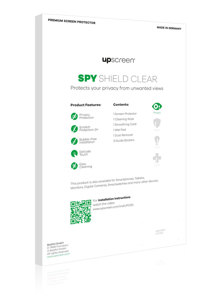 upscreen Anti-Spy Blickschutzfolie kompatibel mit Samsung Galaxy Tab A 10.5 2018 LTE Privacy Screen Sichtschutz Displayschutz-Folie