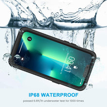 Laden Sie das Bild in den Galerie-Viewer, Lanhiem für iPhone 13 Pro Hülle (6.1"), iPhone 13 Pro Case IP68 Wasserdicht Handy Hülle 360 Grad Schutzhülle, Stoßfest Staubdicht Outdoor Panzerhülle mit Eingebautem Displayschutz, Schwarz
