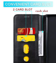 Laden Sie das Bild in den Galerie-Viewer, LINER Hülle für Oppo A74 5G / Oppo A54 5G, Handyhülle mit Kartenfächer Premium PU Leder Flip Case Magnetverschluss Standfunktion Stoßfest Schutzhülle für Oppo A74 5G / Oppo A54 5G - Schwarz