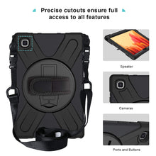 Laden Sie das Bild in den Galerie-Viewer, ProCase Hart Hülle für Galaxy Tab A7 10.4” 2020(SM-T500 T505 T507), Stoßfest Schutzhülle mit verstellbar Handschlaufe, Robust Heavy Duty Hybrid –Schwarz