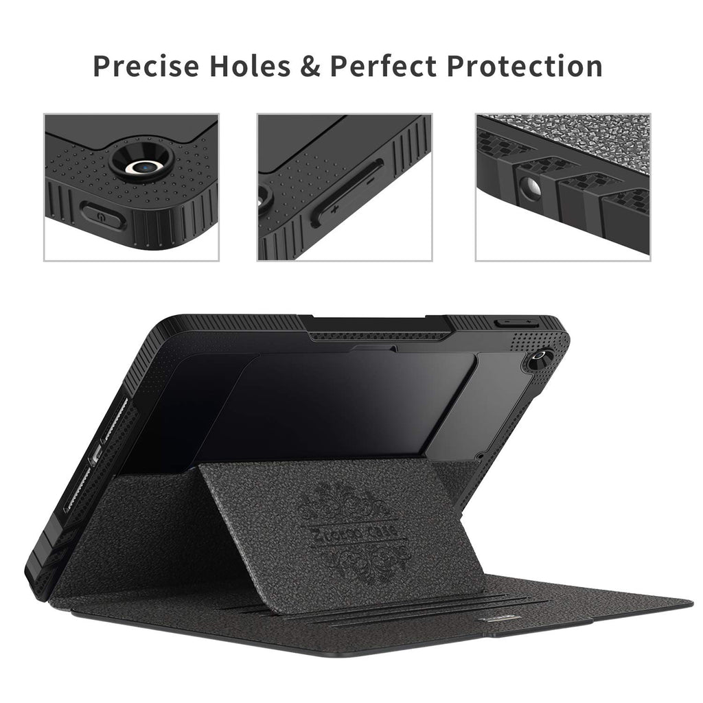 ZtotopCase Mehrfachwinkel Hülle für iPad 10.2 7. / 8. Generation,Stark magnetisch Schutzhülle mit Stifthalter,Stoßfest Sturzfest Hülle,Automatischem Schlaf/Aufwach,für iPad 10,2(iPad 7/iPad 8),Schwarz