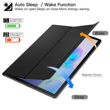 Laden Sie das Bild in den Galerie-Viewer, Ztotops Hülle für Samsung Galaxy Tab S6 10.5, Ultra dünn Smart Magnetische Abdeckung, Mit S Pen Halter und Auto Schlaf/Wach Funktion, für Samsung Galaxy Tab S6 10.5 Zoll 2019 (SM-T860/T865), Schwarz