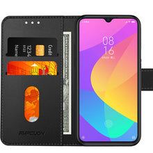 Laden Sie das Bild in den Galerie-Viewer, FMPCUON Handyhülle Kompatibel mit Samsung Galaxy S10 Plus Hülle Leder PU Leder Tasche,Flip Case Lederhülle Handyhülle Etui Handytasche Schutzhülle für Galaxy S10 Plus,Schwarz